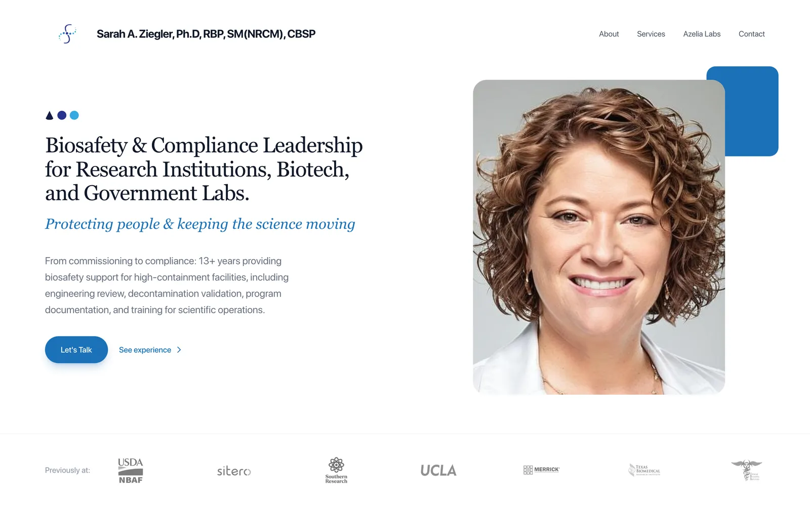 Home page of sarahziegler.com